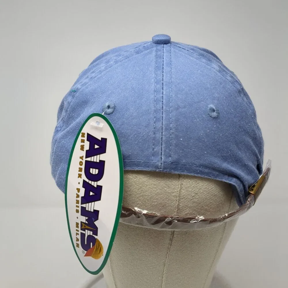 Adams Slideback Boys Kids Hat Blue One Size Leather Strap Embroidered W/Tags